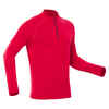 Pánske lyžiarske spodné tričko BL500 s 1/2 zipsom červené