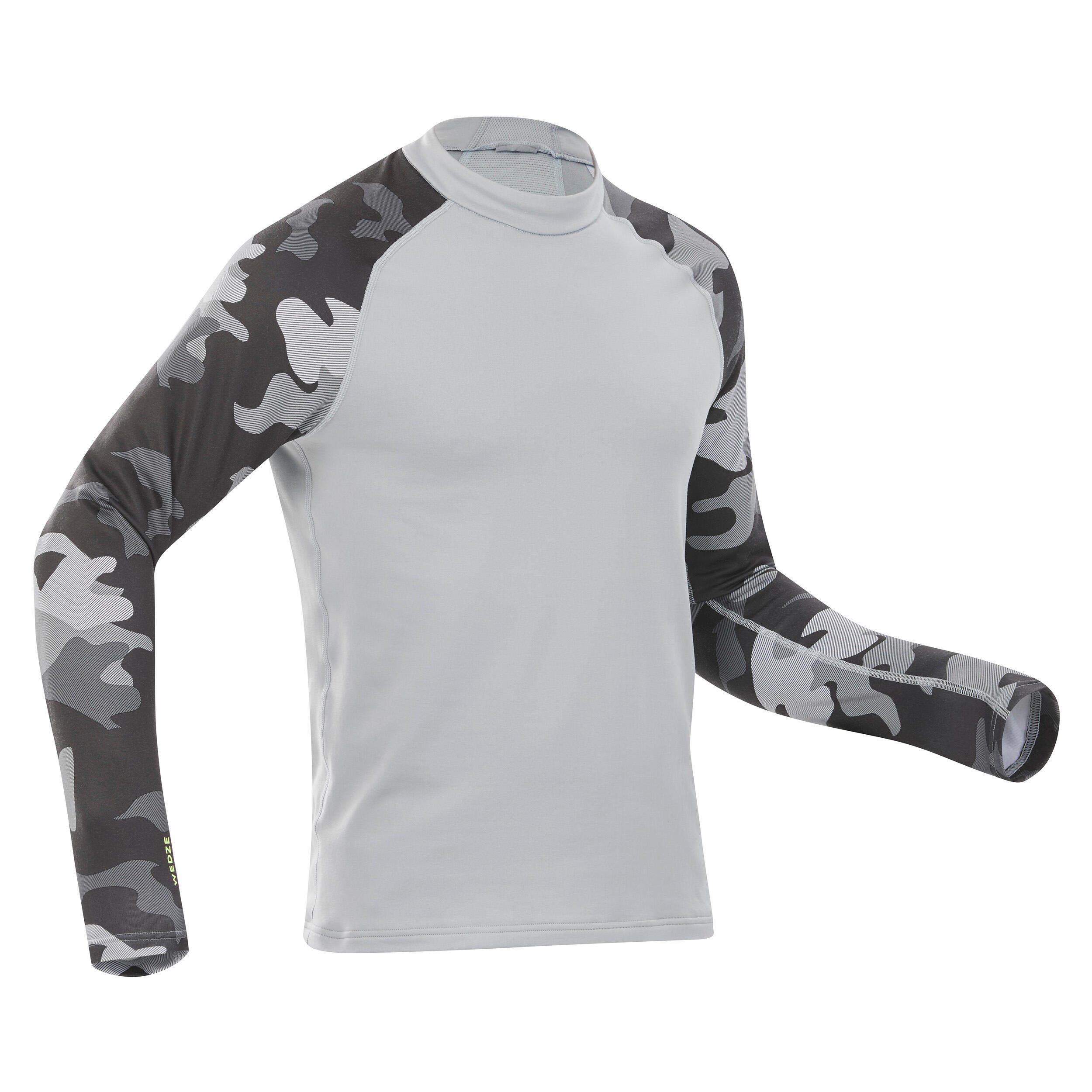 Men's Ski Base Layer Top - BL500 - Grey Camo 2/8