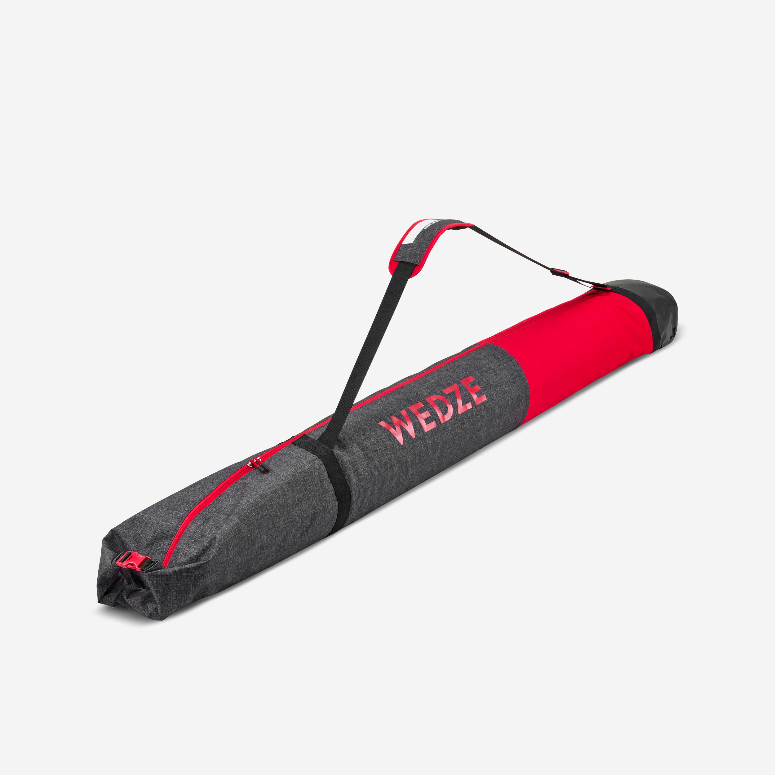 WEDZE SKI BAG - 500 - RED GREY