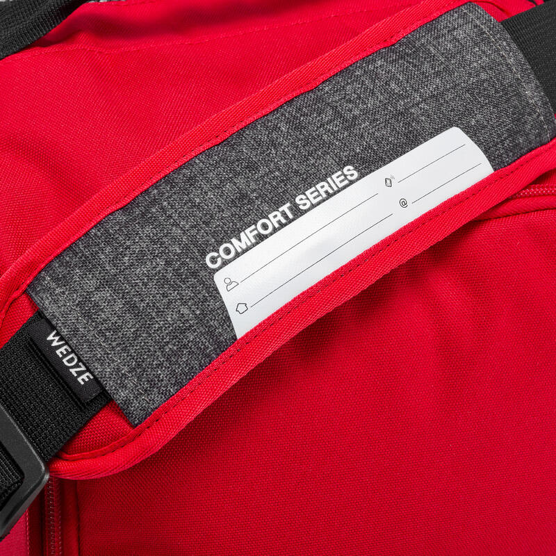 Tas voor skischoenen 500 grijs/rood