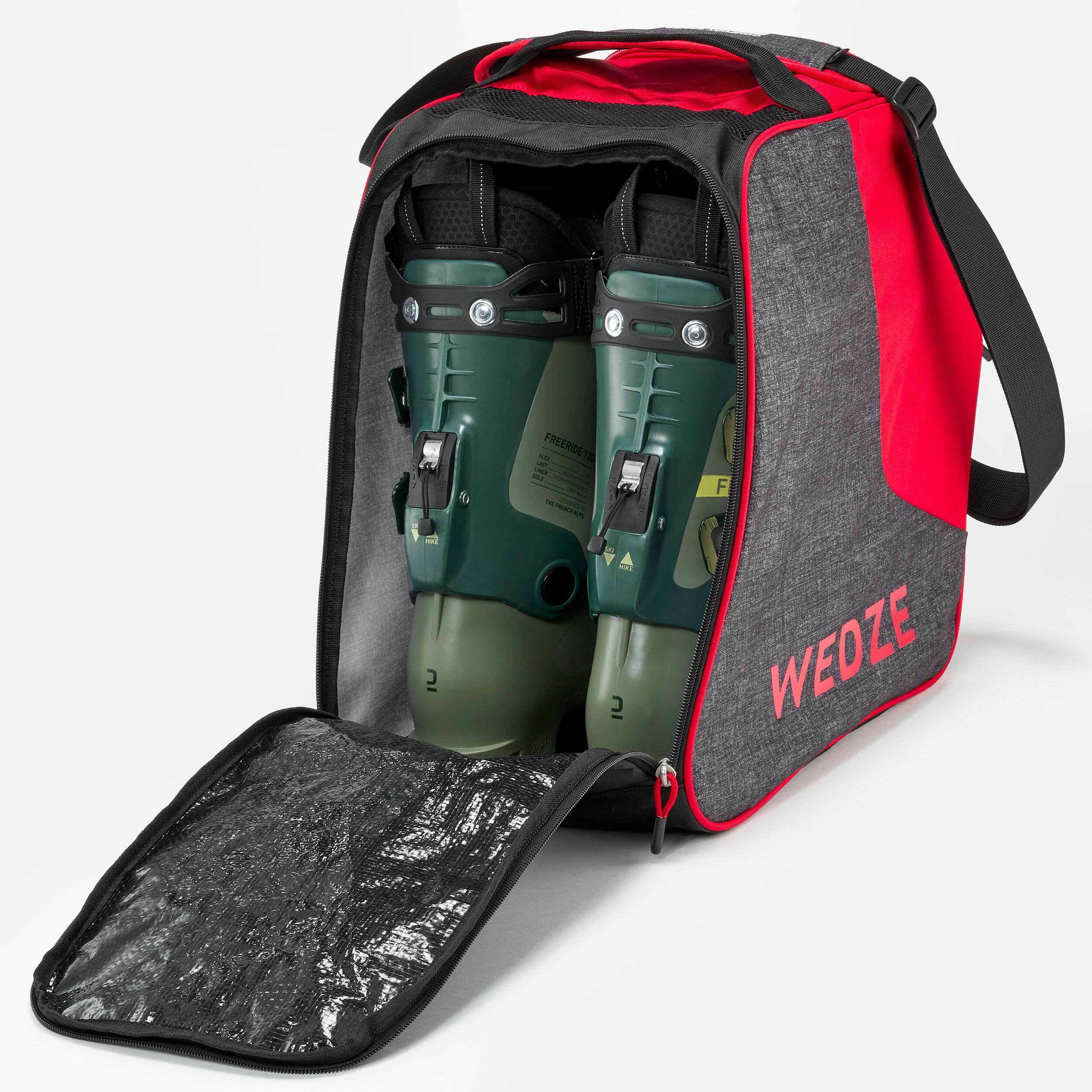 SKI BOOT CASE - 500 - GREY/RED 3/9