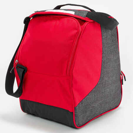 Slidinėjimo batų krepšys „500“, pilkas ir raudonas