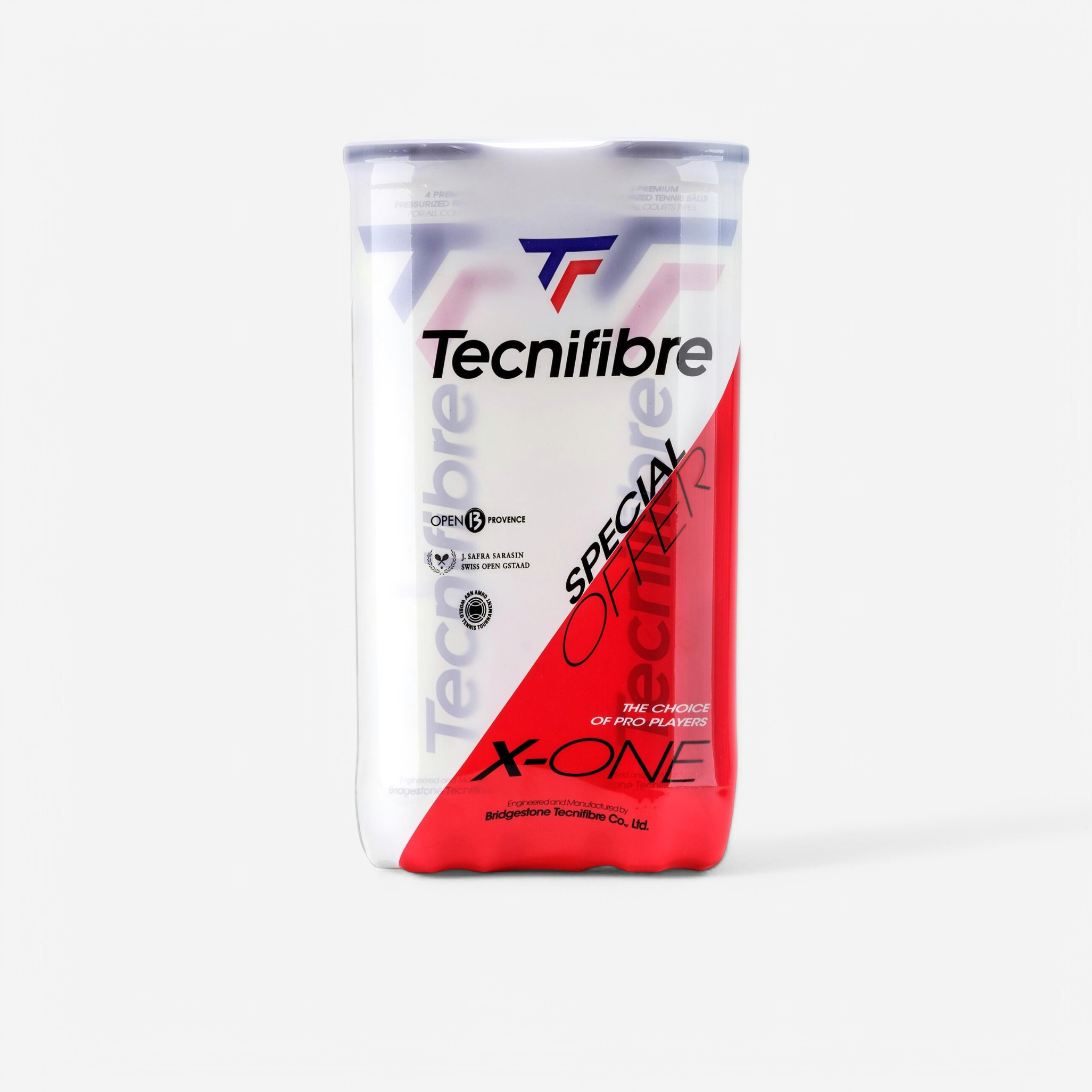 Balle de tennis bipack, tecnifibre x-one 2 tubes de 4 balles - TECNIFIBRE
