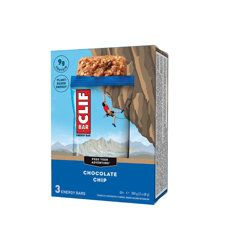 Barre Énergétique CLIF BAR Pépites de chocolat (68 g) X3