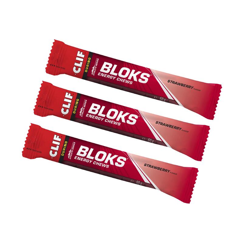 Gomme Énergétique CLIF BLOKS Fraise (60 g) *3