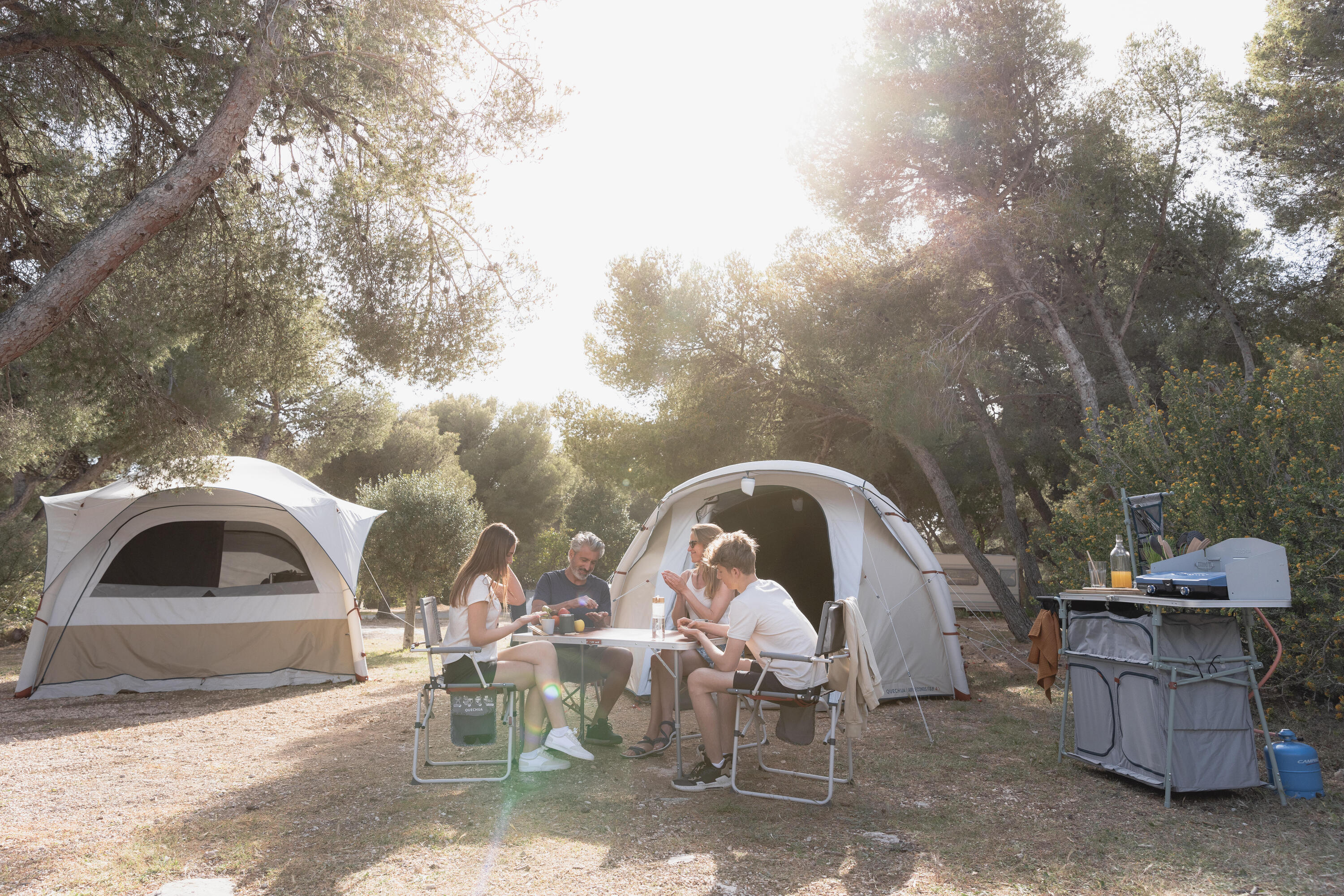 Aufblasbares Camping-Aufenthaltszelt – Base Air Seconds Fresh – 8 Personen 16/20