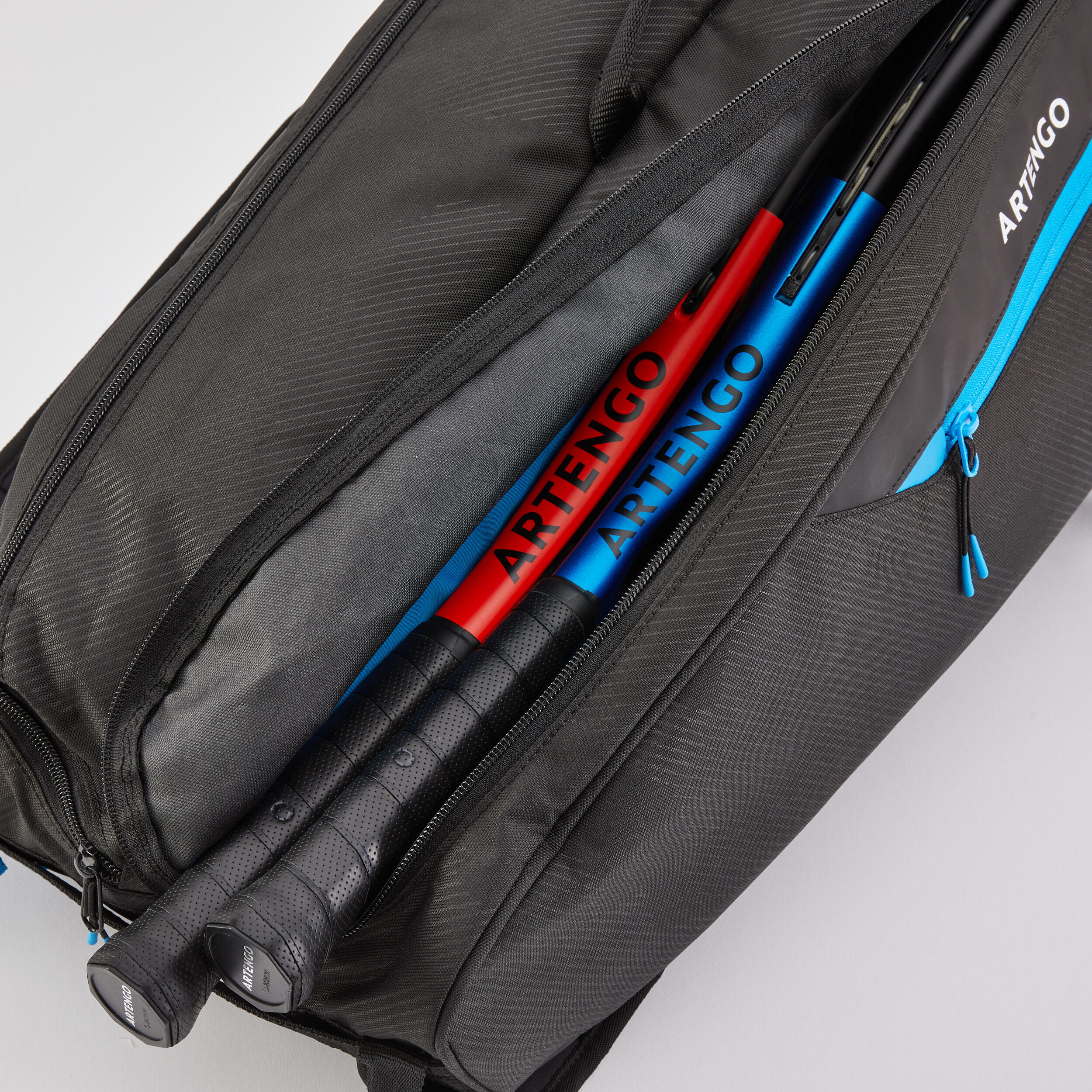 Tennis 9-Racket Bag - L Team Black/Blue - ARTENGO