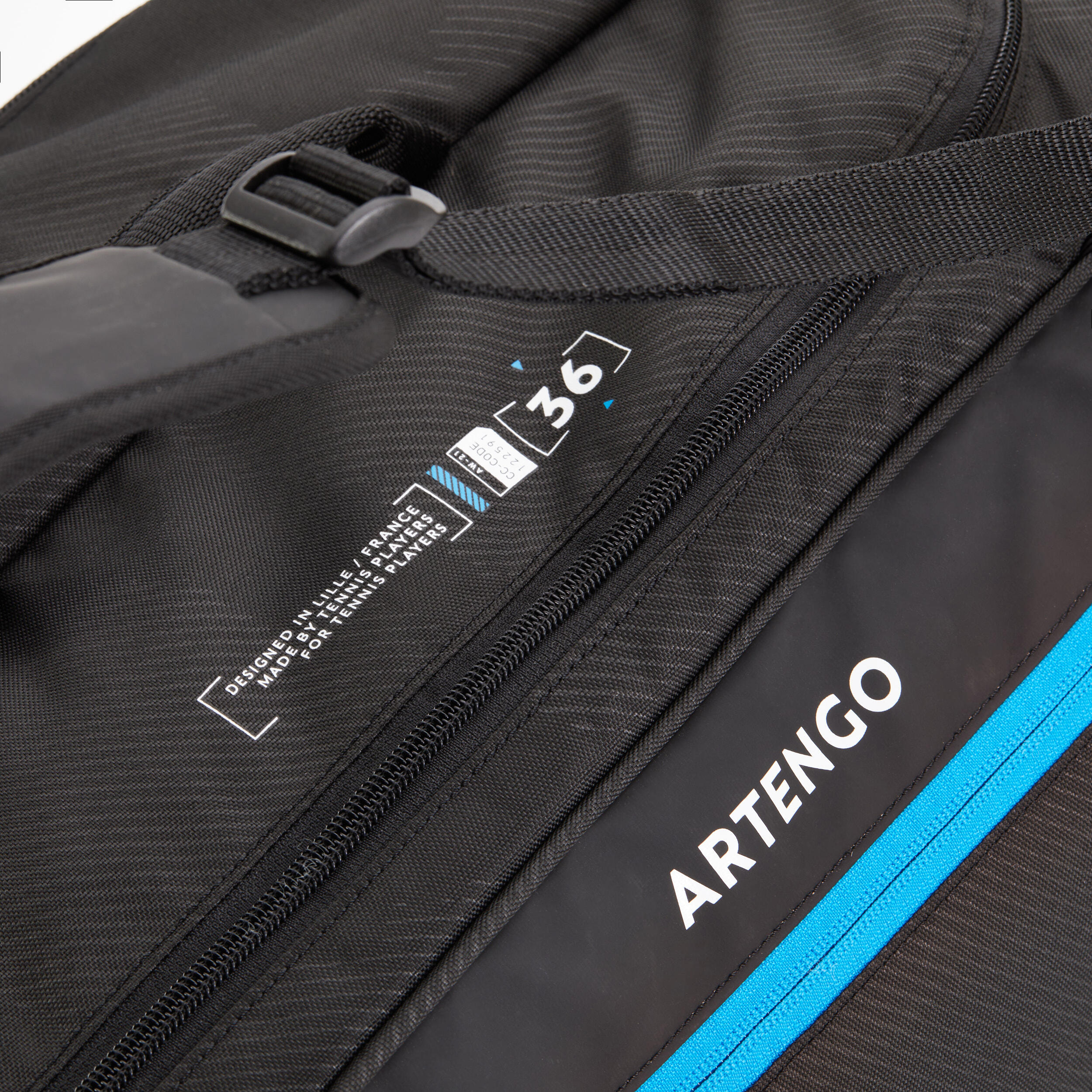 Tennis 9-Racket Bag - L Team Black/Blue - ARTENGO