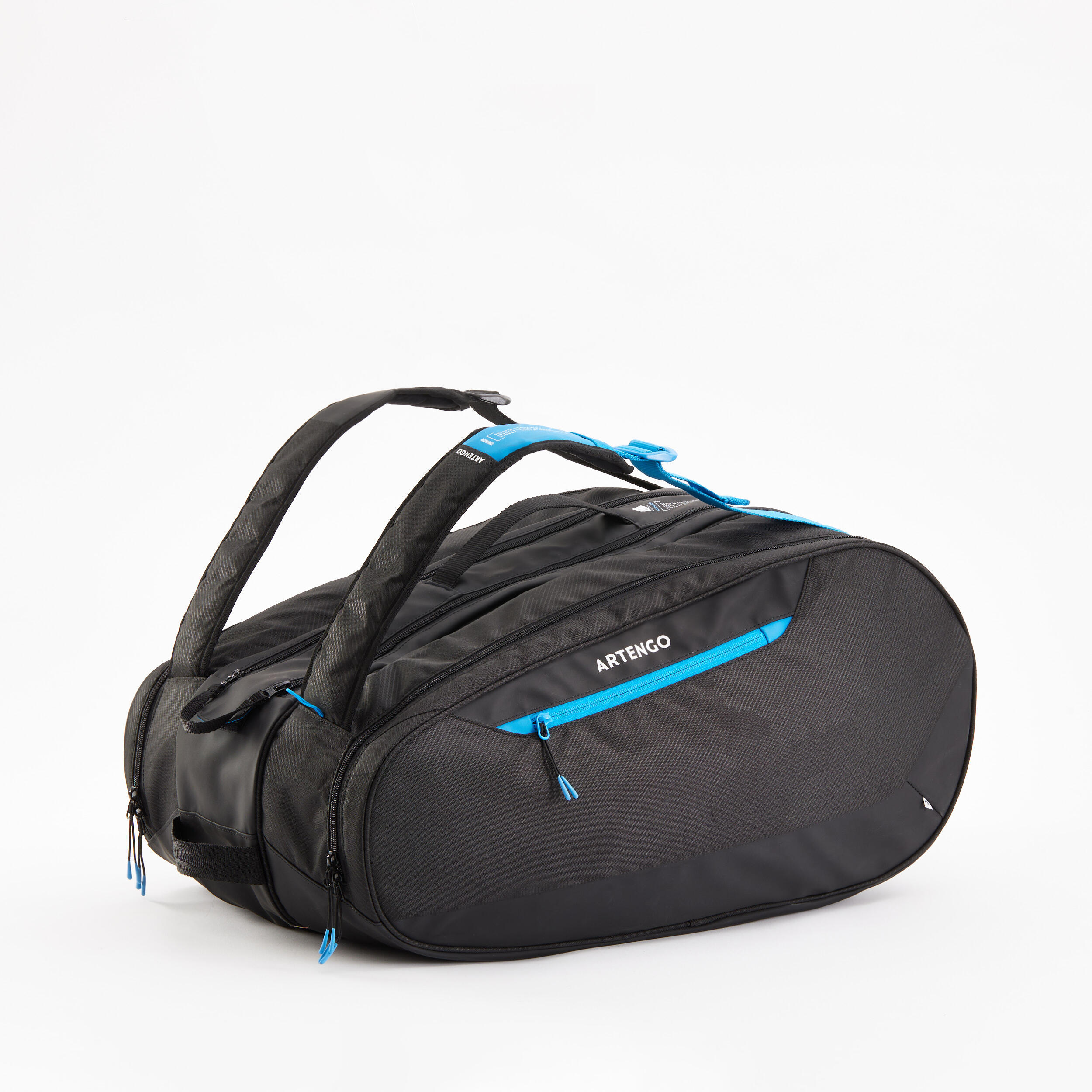 Gigavibe Tennis Backpack in Black with Quad Zip Racquet Holder 