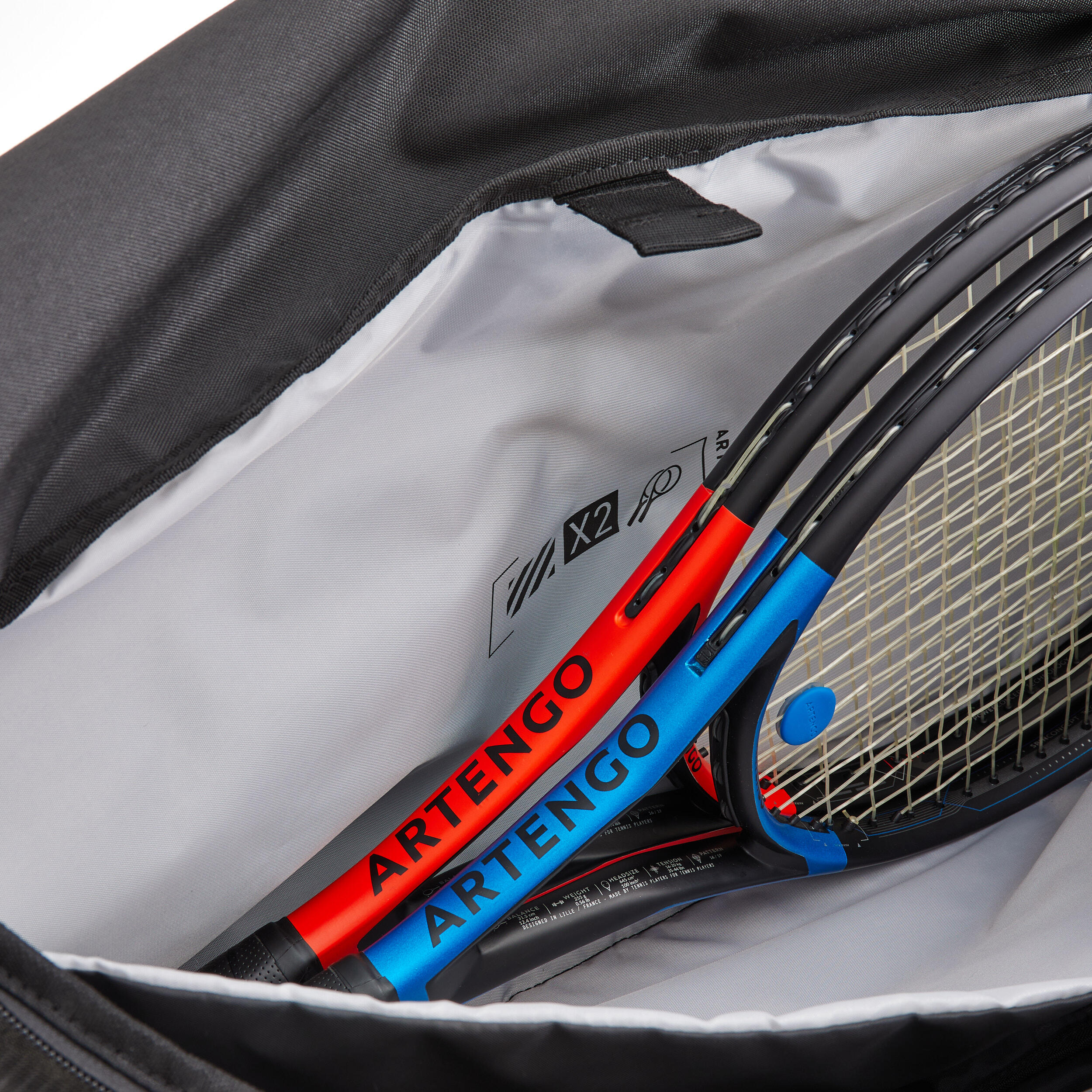 9-Racket Tennis Bag L Team Duffle - Black/Grey 8/11