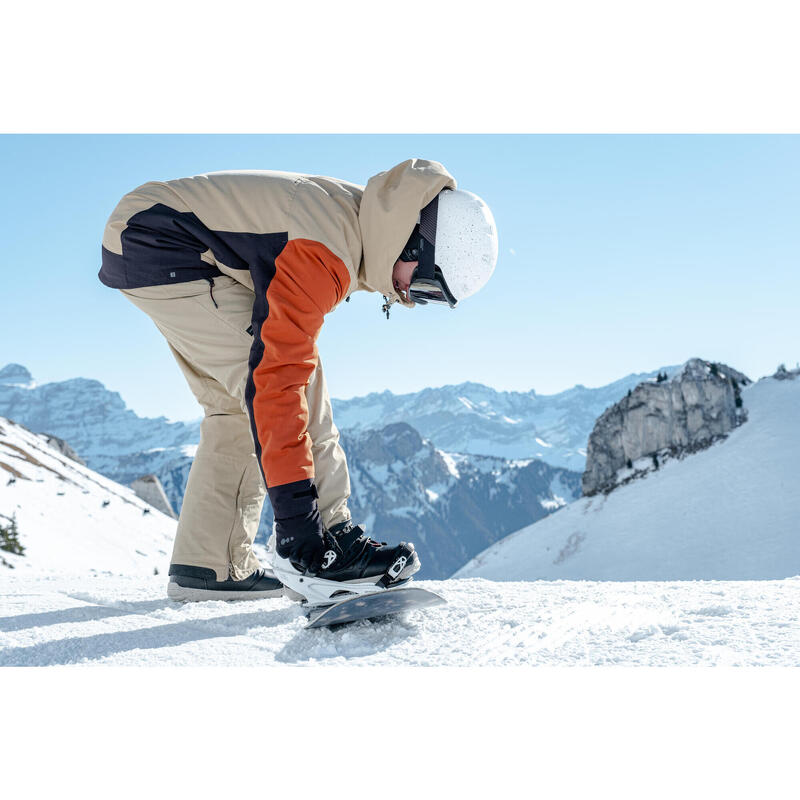 Erkek Freestyle / All Mountain Snowboard Bağlamaları - Beyaz - SNB 500