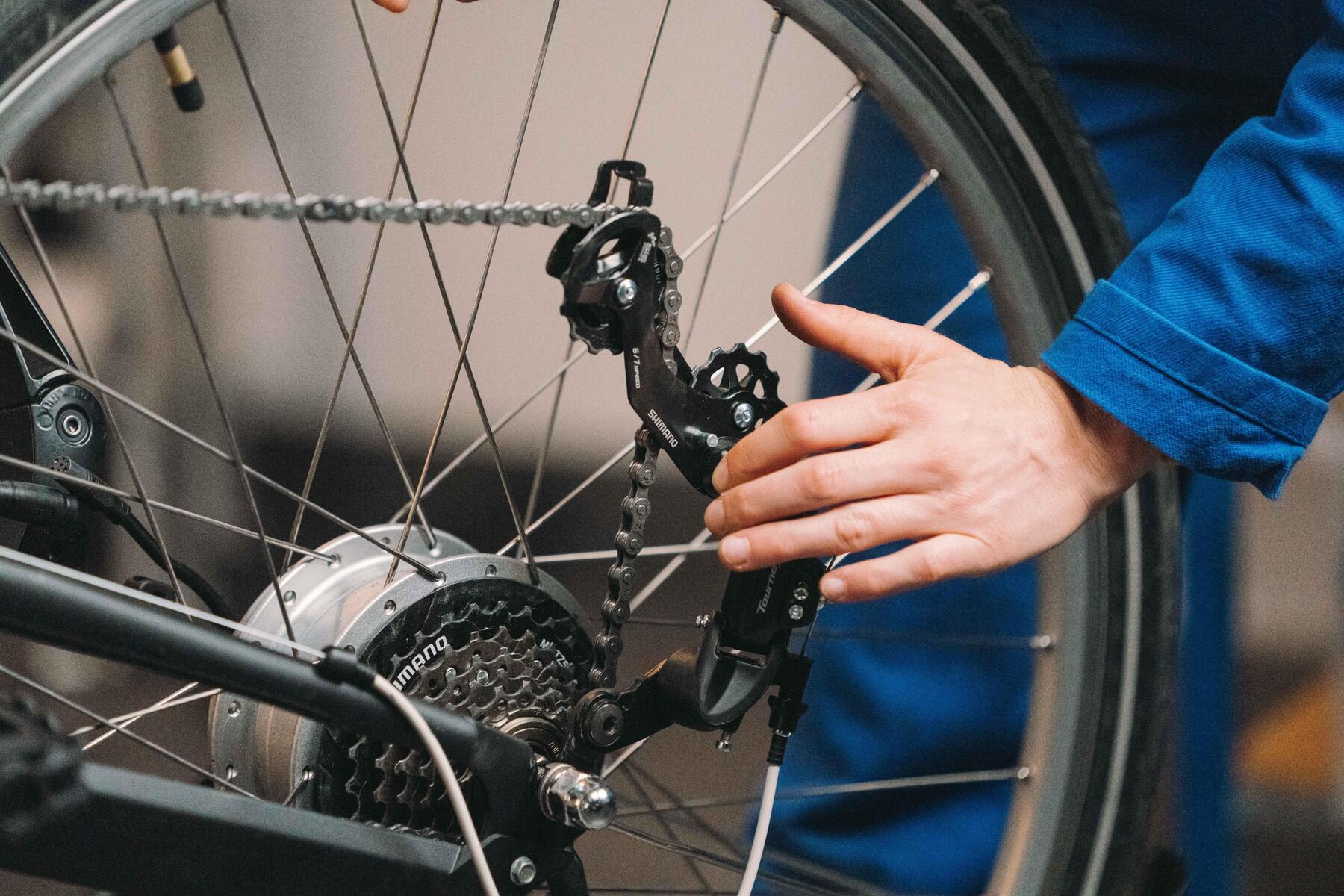 Checking a bike chain