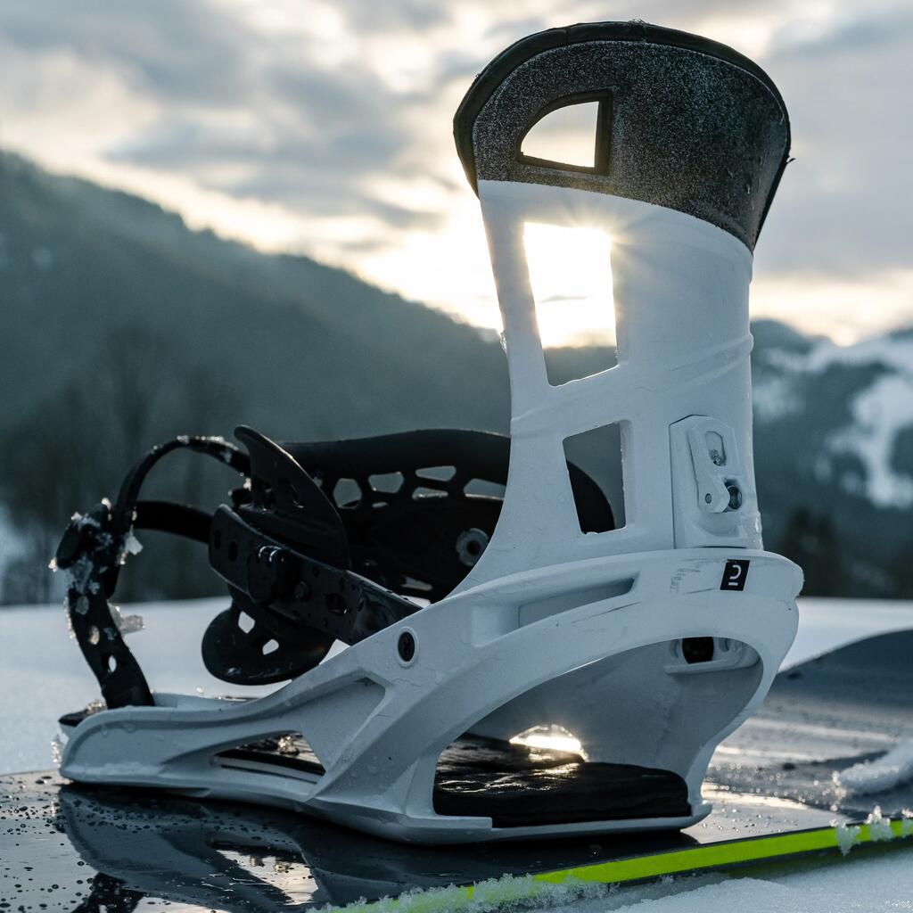 All Mountain/Freestyle Snowboard Bindings - SNB 500 - White