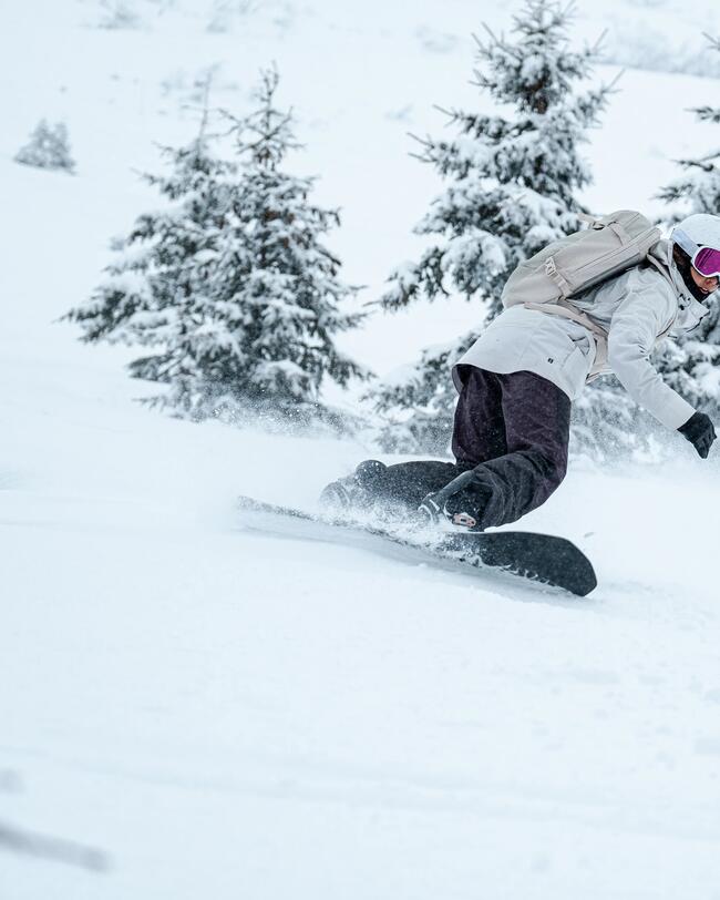 Women's Waterproof Snowboard Salopettes SNB BIB 900 - Beige DREAMSCAPE