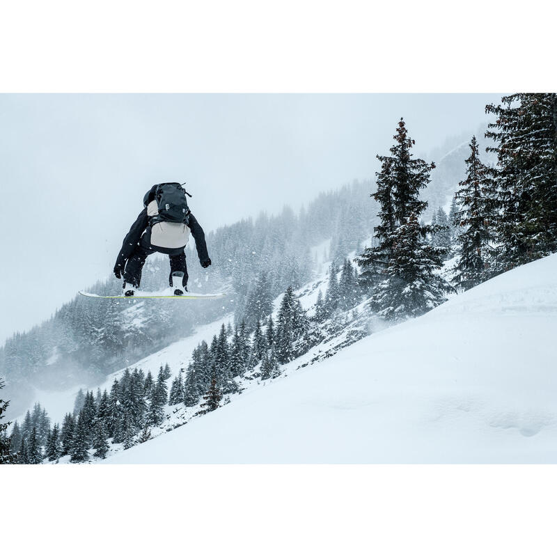 Férfi snowboard kötés freestyle-hoz, all mountain síeléshez, SNB 500, fehér
