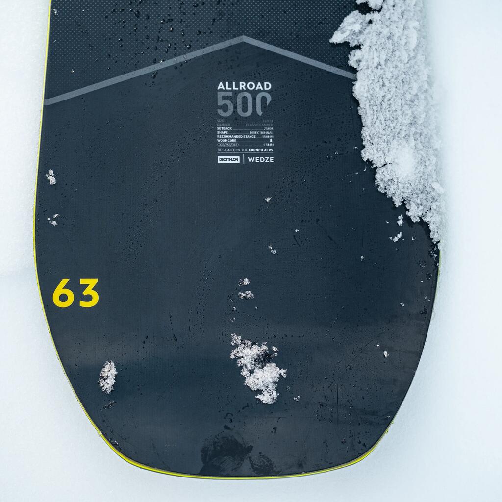 Men's Snowboard All Mountain Freeride -  ALL ROAD 500 Grey