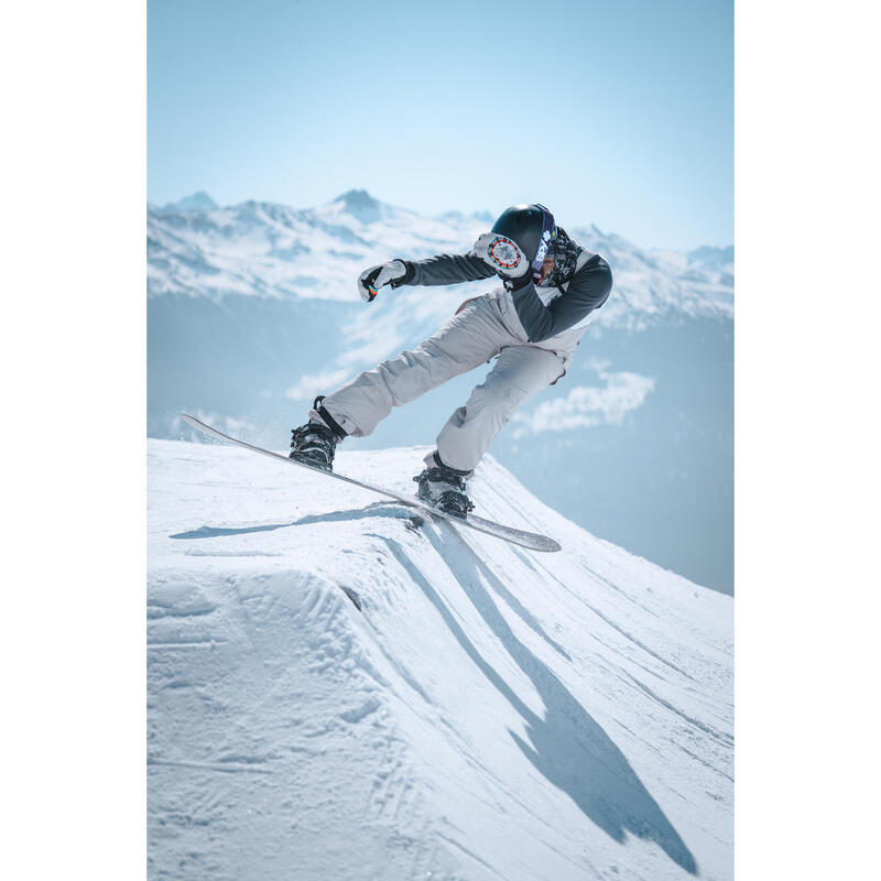 Snowboardhose Latzhose Damen wasserdicht - SNB BIB 900 beige 