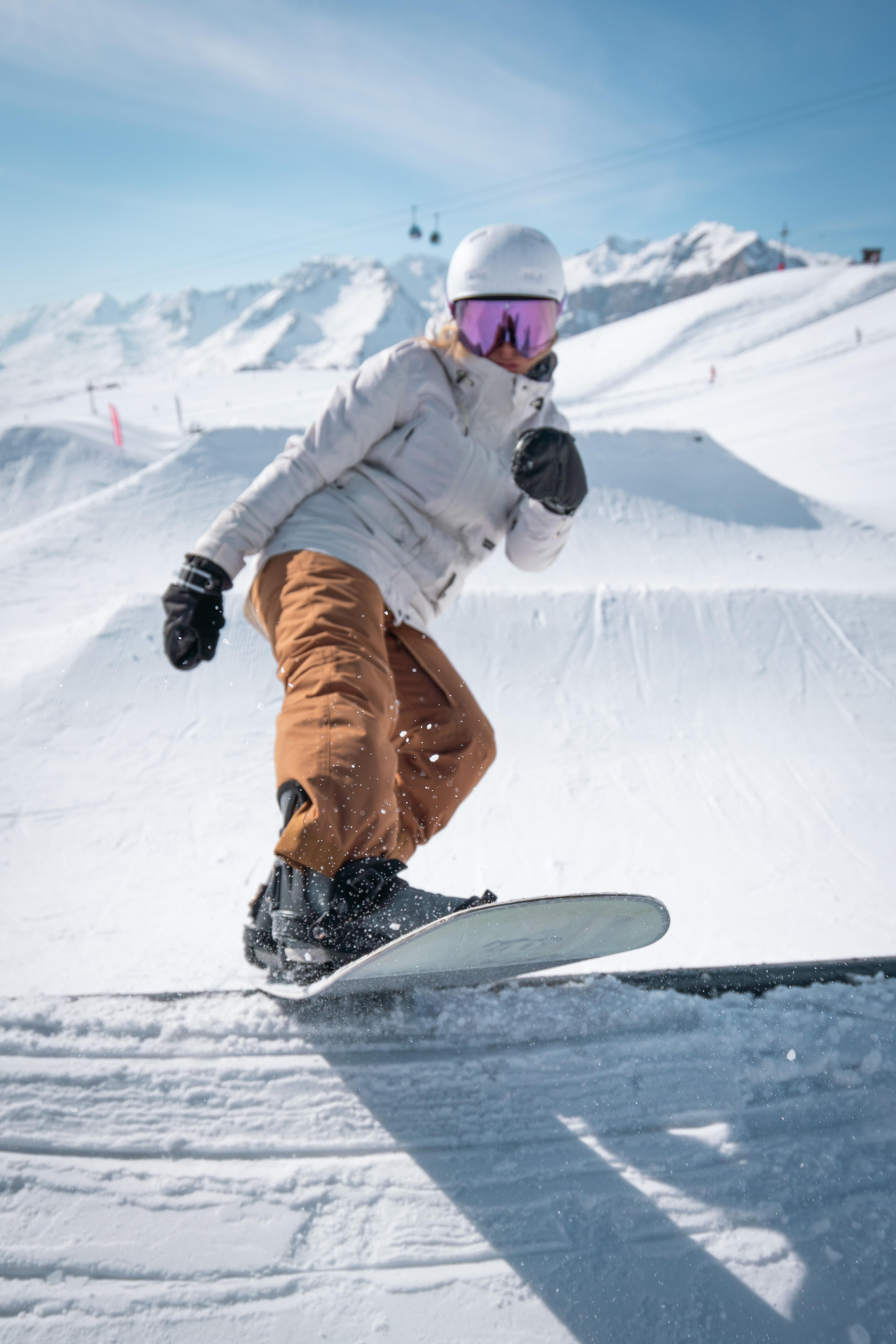 Women’s Snowboard Pants – SNB 500 Brown - DREAMSCAPE