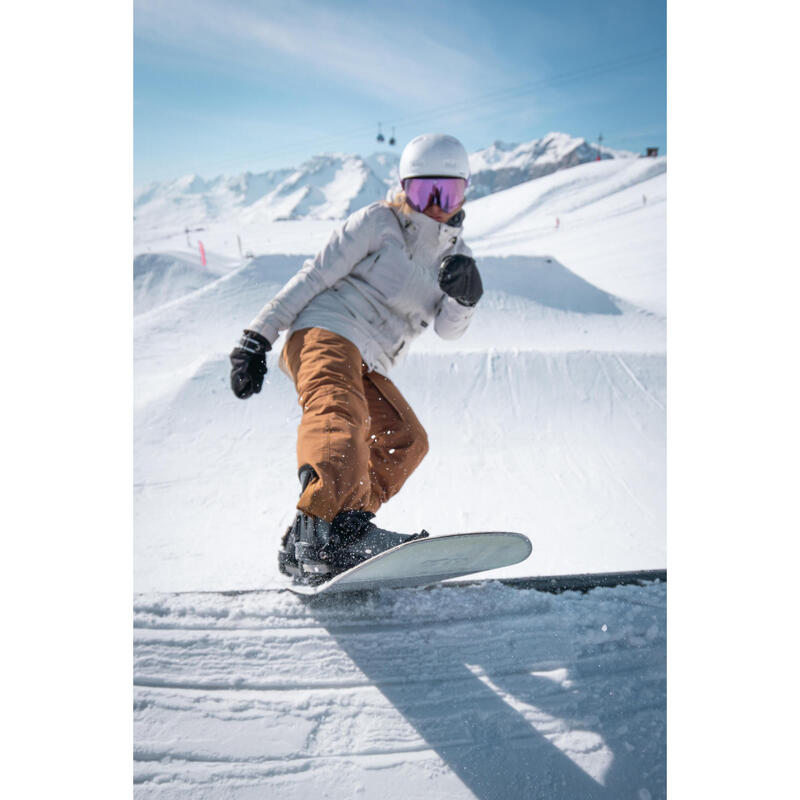 Snowboardjacke Damen Parka Skijacke ZIPROTEC - SNB 500 beige 