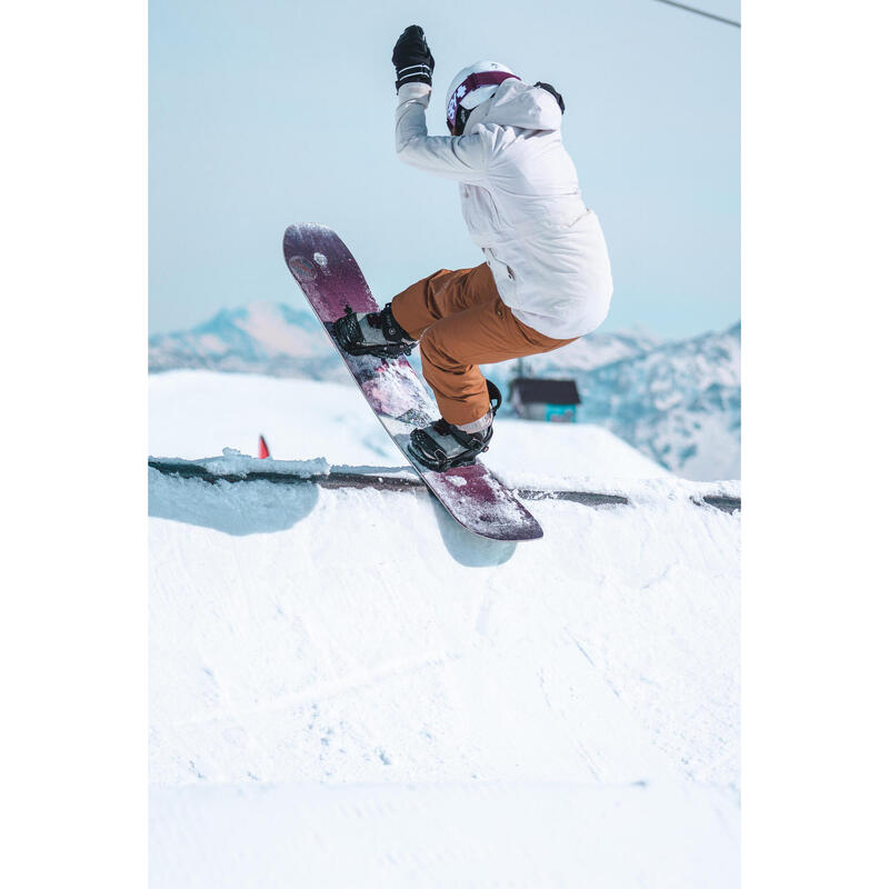 Geacă parka snowboard compatibilă ZIPROTEC SNB 500 Bej Damă