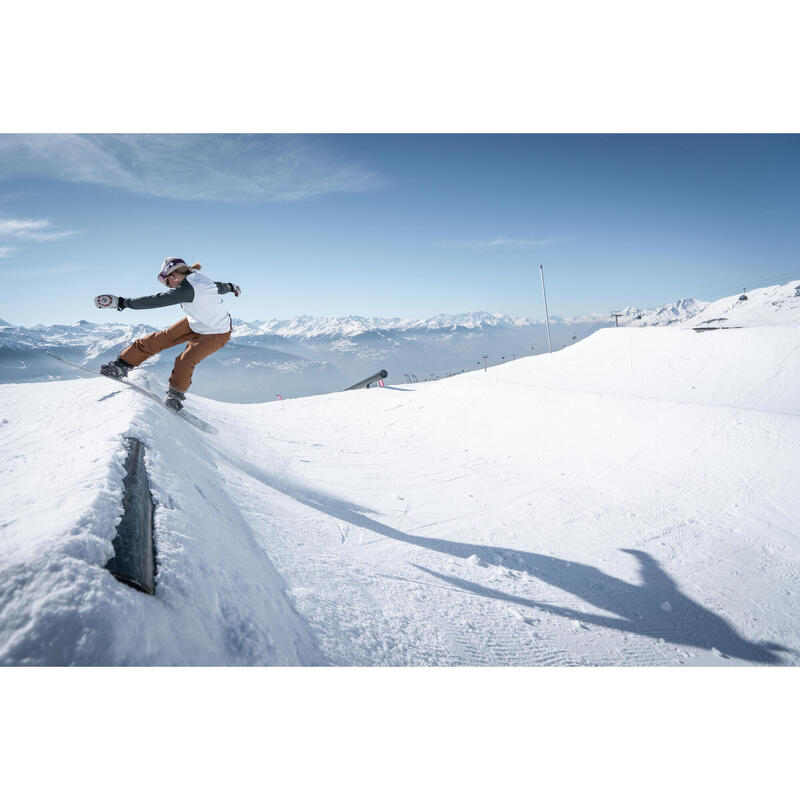 Snowboardhose Damen wasserdicht - SNB 500 braun 