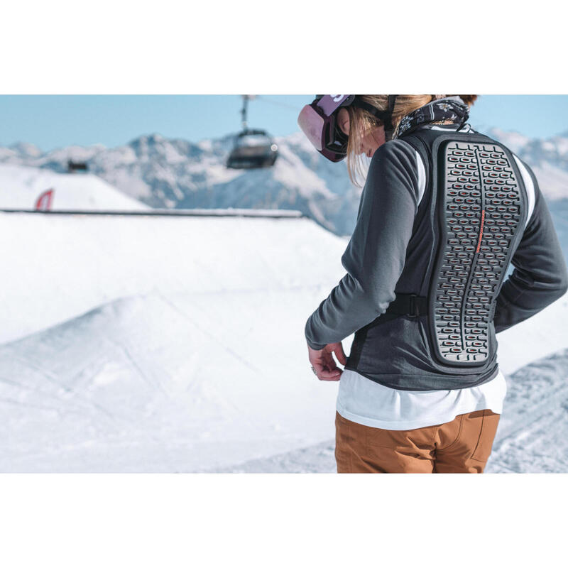 Chaleco de protección dorsal esquí, snowboard y BTT Mujer DBCK 500