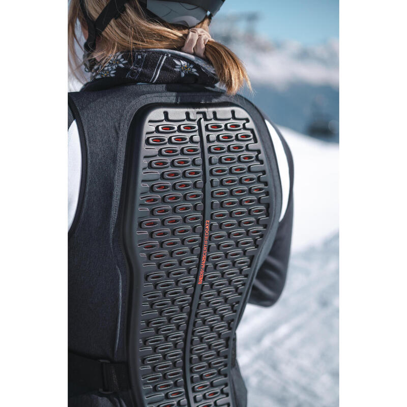Chaleco de protección dorsal esquí, snowboard y BTT Mujer DBCK 500
