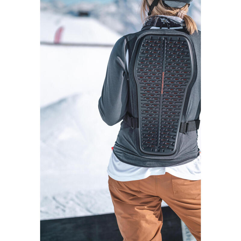 Vestă protecție spate schi/snowboard/MTB DBCK500 Gri Damă 