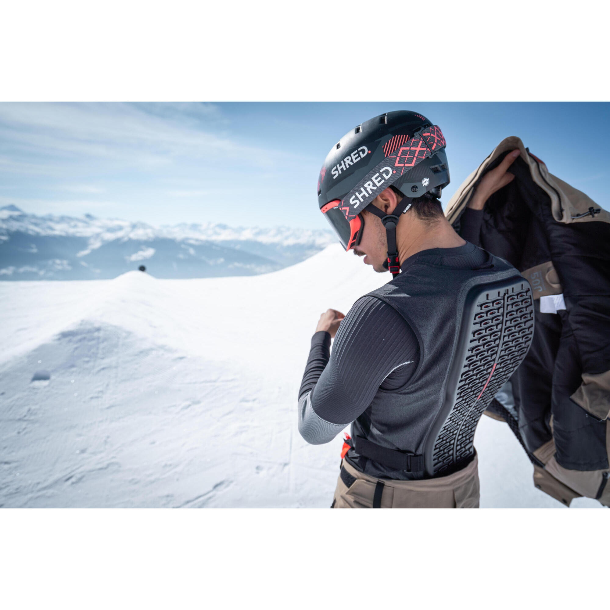 Men's mountain bike, ski and snowboard back protector - DBCK 500 grey