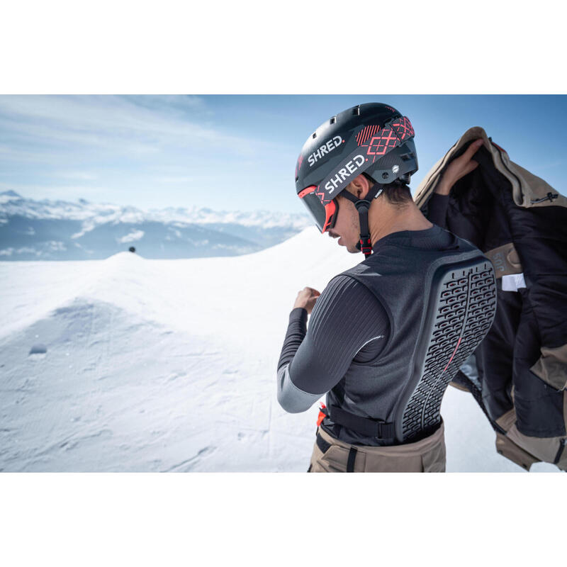 Vestă protecție spate schi/snowboard/MTB DBCK500 Gri Bărbați