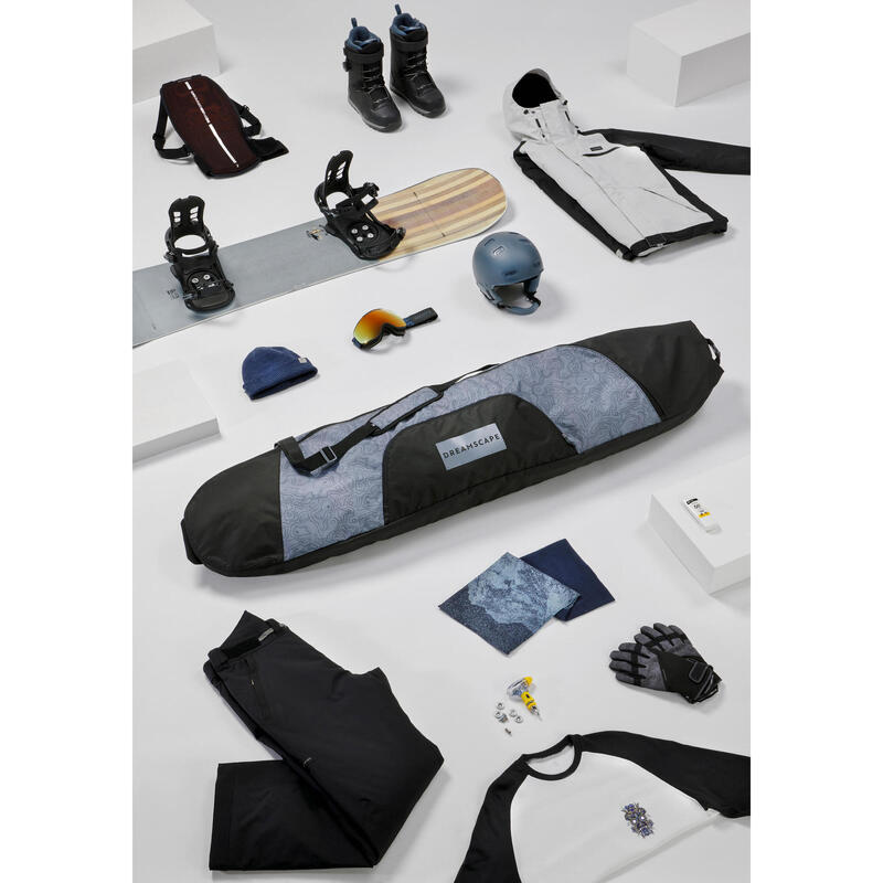 Snowboardbag maat 142 tot 170 cm met draagriem zwart