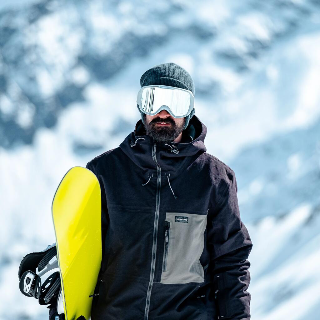 Men's snowboard jacket compatible with ZIPROTEC - SNB 500 - Purple