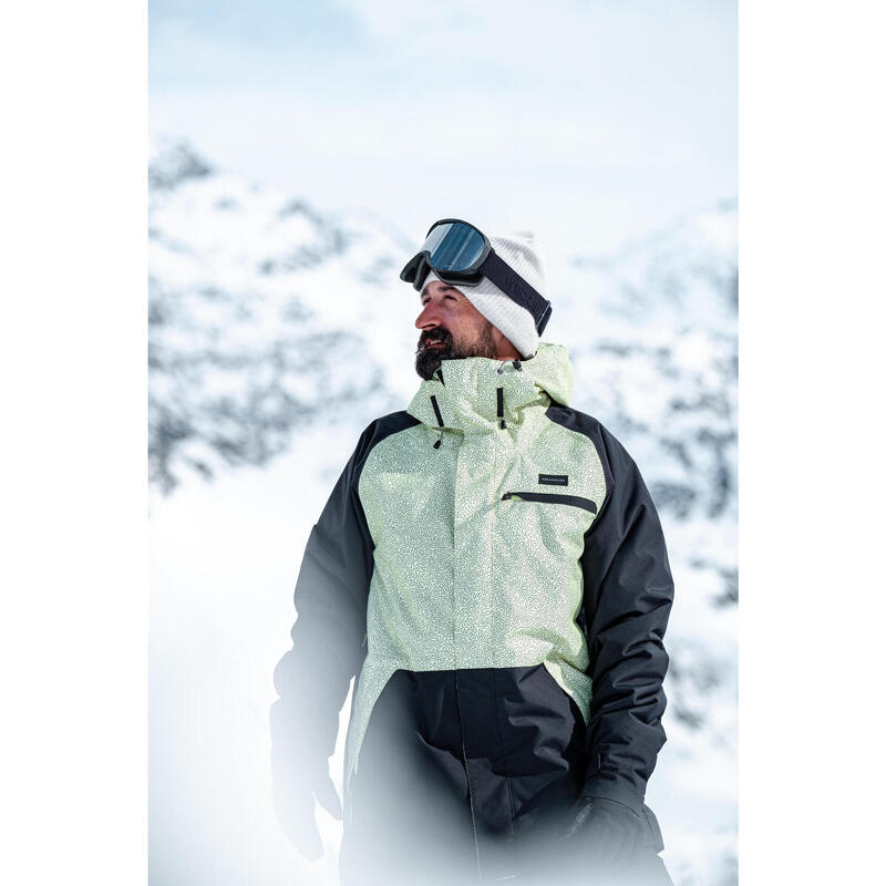 Veste snowboard Homme - SNB 100 jaune/noir