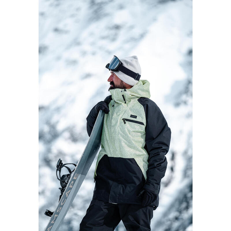 Giacca snowboard uomo SNB 100 verde e nera