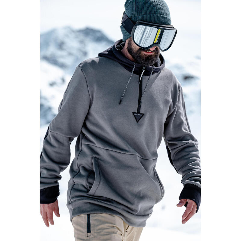 Sweat à capuche homme snowboard - SNB HDY kaki