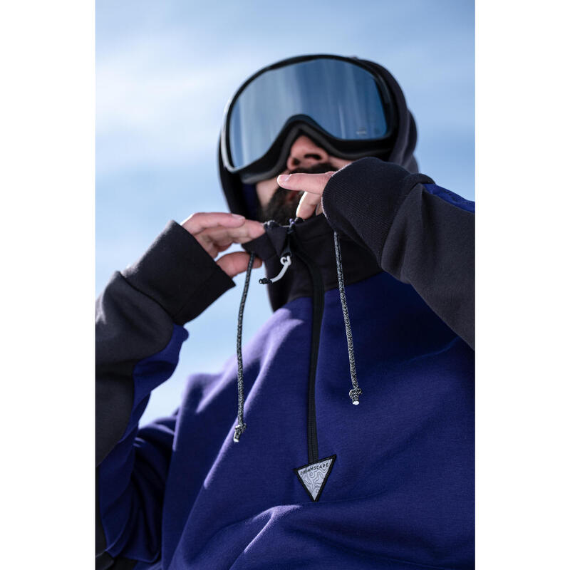 Herenhoodie voor snowboarden SNB HDY paars