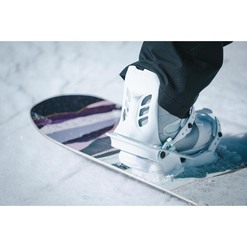 Fixações de snowboard mulher pista/fora pista - SNB 100 branco