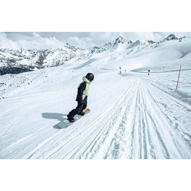 VESTE DE SNOWBOARD HOMME SNB 100 - VERTE ET NOIRE