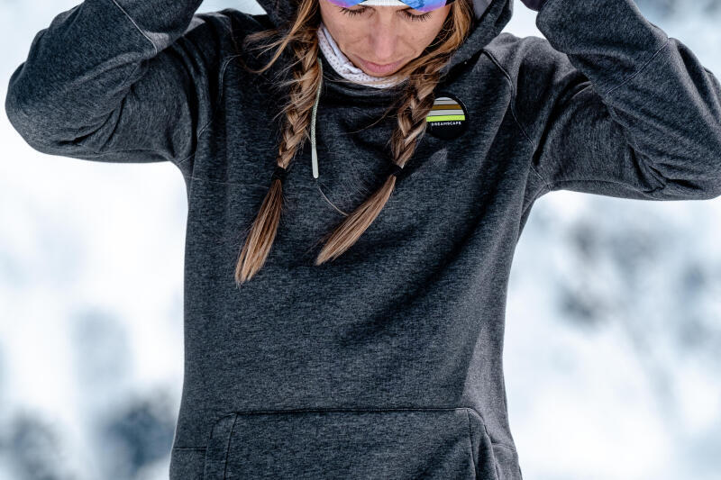Bluza narciarska i snowboardowa z kapturem damska Dreamscape 100