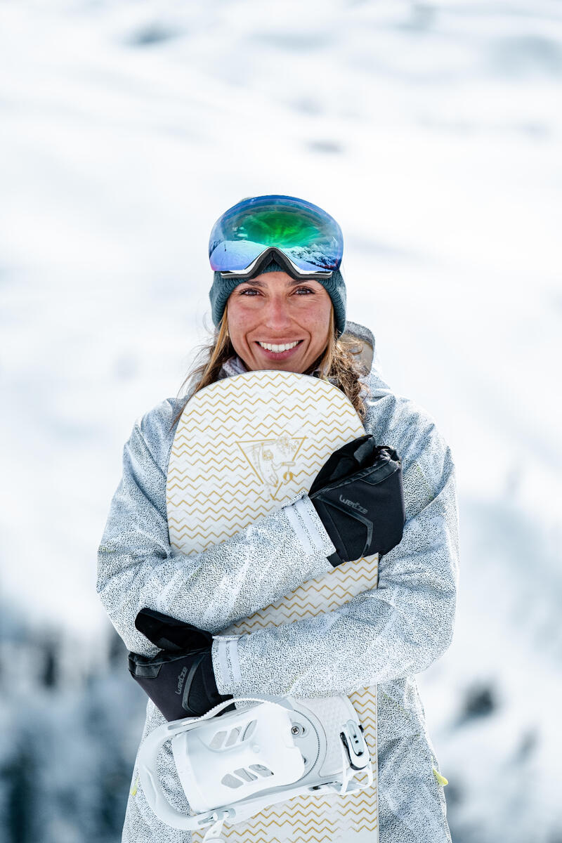 Snowboardbindingen SNB 100 voor piste/off-piste wit