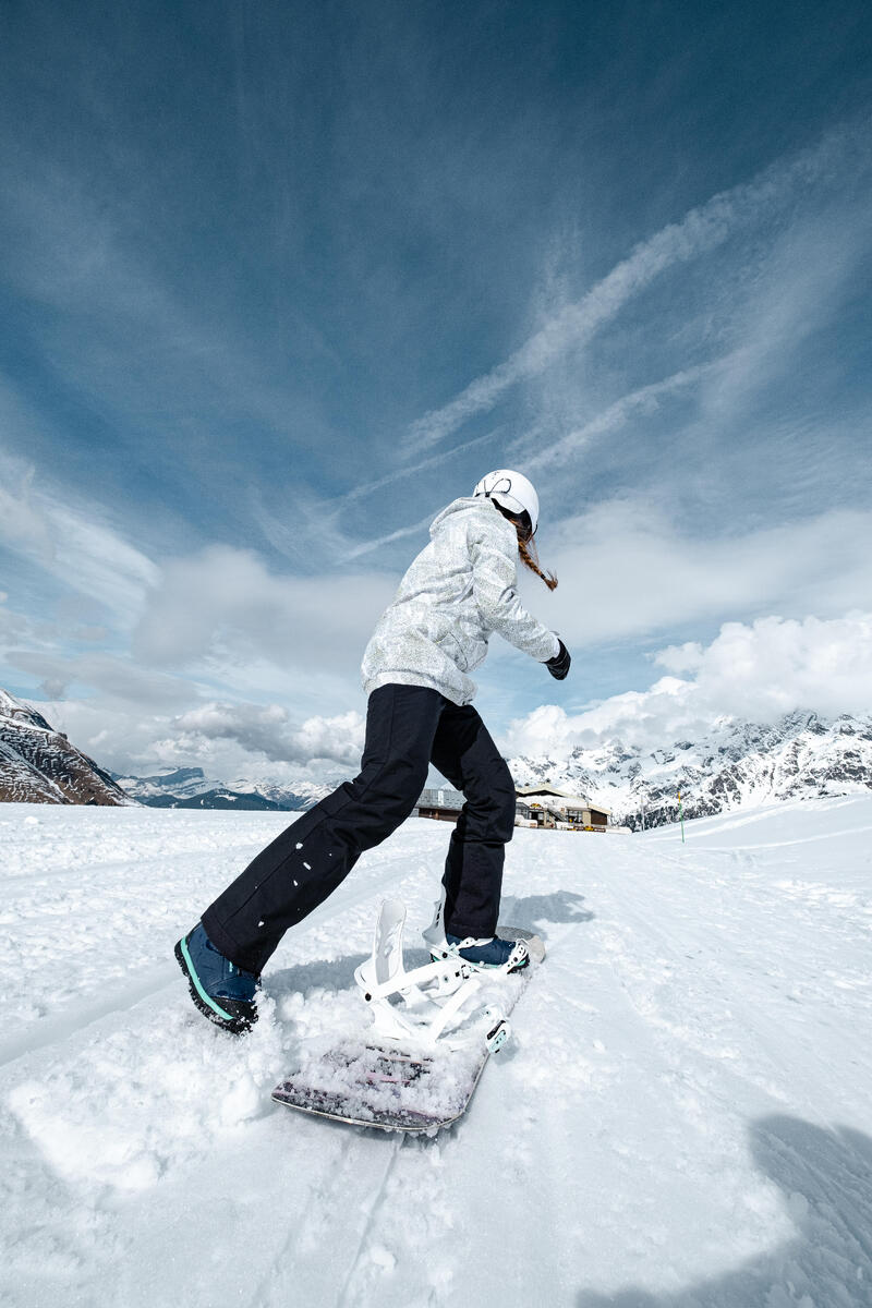 Fixações de snowboard mulher pista/fora pista - SNB 100 branco