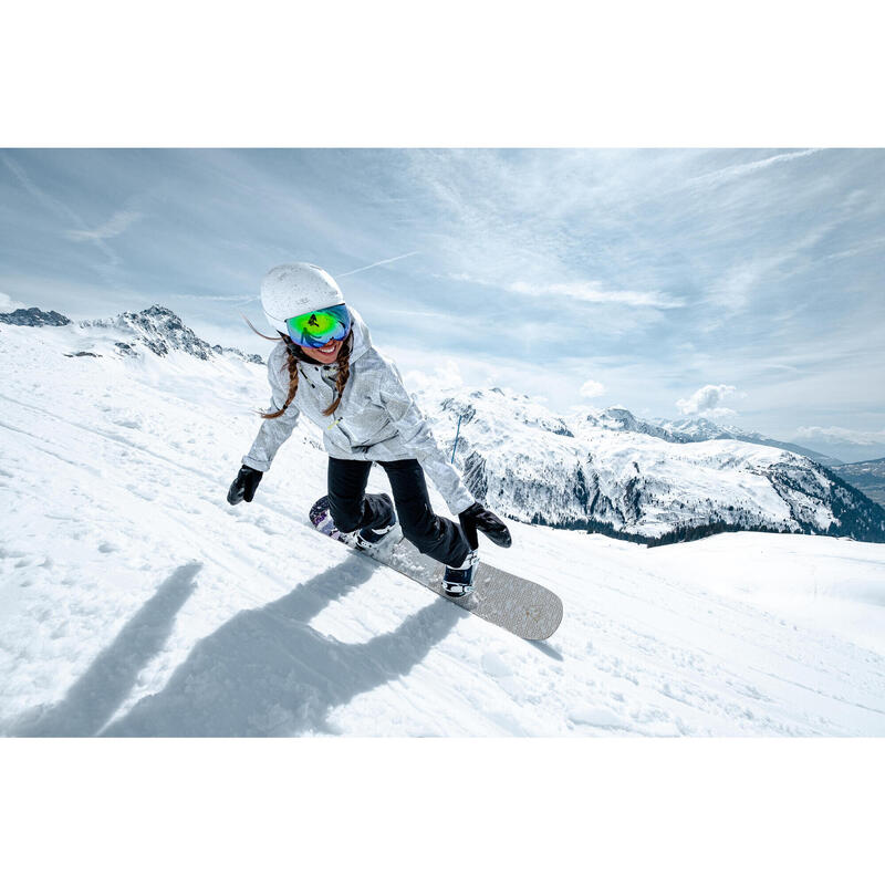 Casaco de Snowboard Mulher SNB 100 Estampado Branco