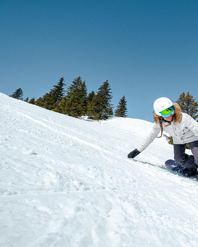 Women's Snowboard Jacket ZIPROTEC Compatible SNB 500 - beige