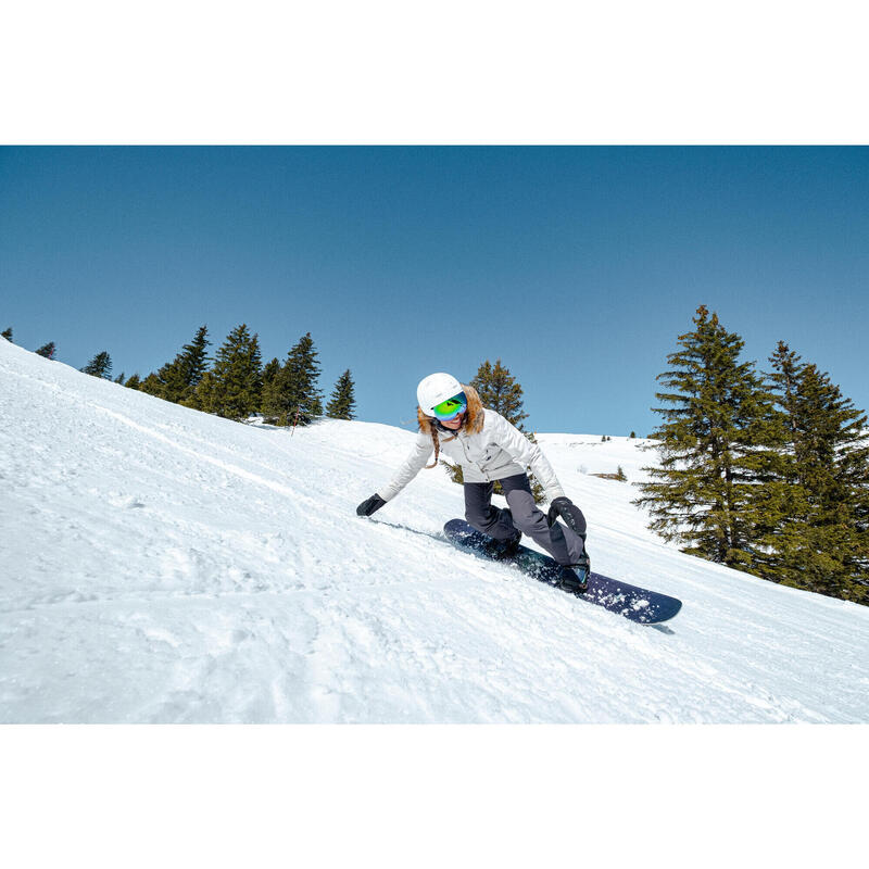 Casaco de Snowboard Mulher SNB 500 compatível ZIPROTEC Bege