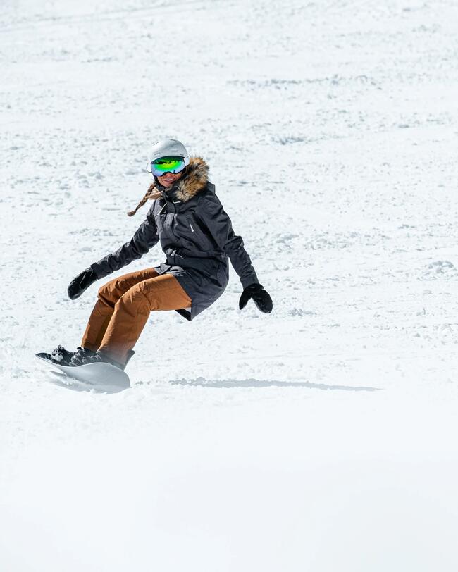 Women's Snowboard Jacket ZIPROTEC compatible - SNB 500   - grey