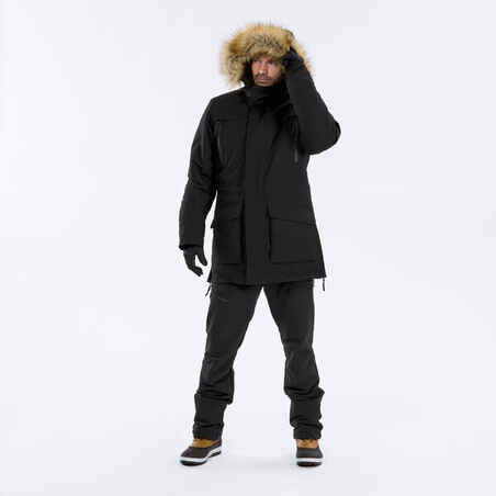 Chaqueta polar de senderismo nieve hombre sh500 x-warm negro