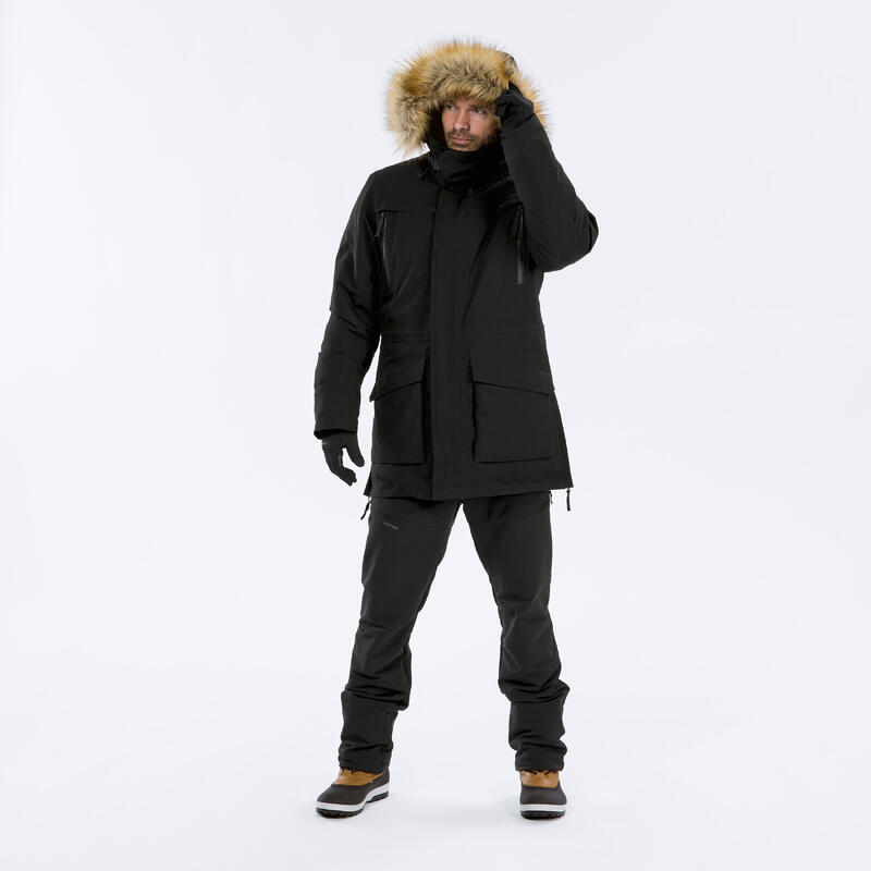 Waterdichte parka jas voor heren - winterjas parka - SH900 - tot -20°C - zwart