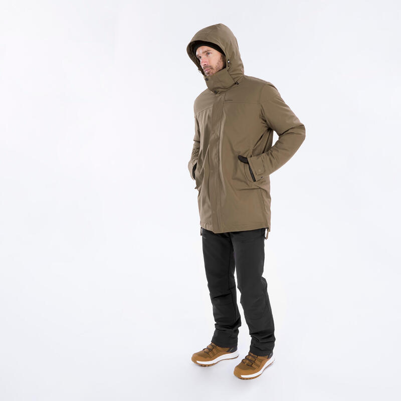 Parka de montaña y nieve impermeable y capucha desmontable Hombre Quechua SH500