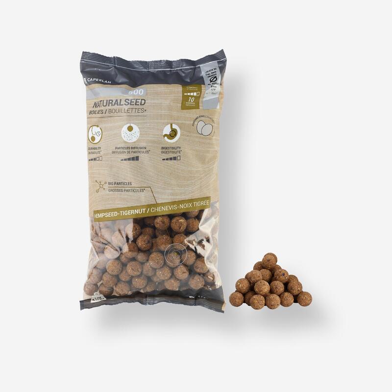 Kulki proteinowe Caperlan Naturalseed 20 mm konopie-orzech tygrysi 2 kg