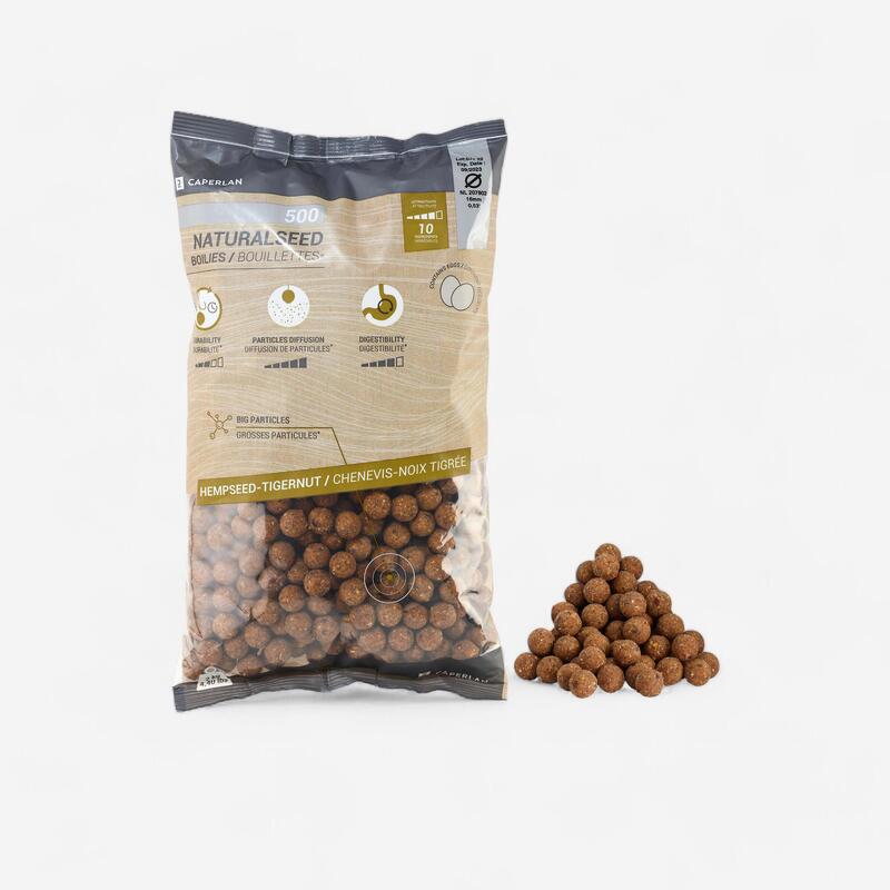 Boilies voor karper Natural Seed 16 mm 2 kg hennepzaad tijgernoten